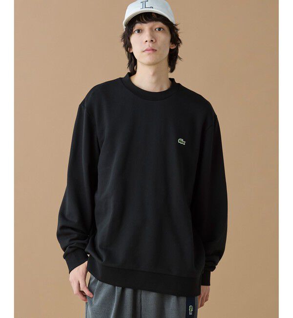 LACOSTE「エッセンシャルクルーネックスウェット」|スウェット・ジャージ|ブラック