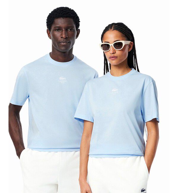 LACOSTE「スモールパリロゴクルーネックTシャツ」|Tシャツ・カットソー|ライトブルー