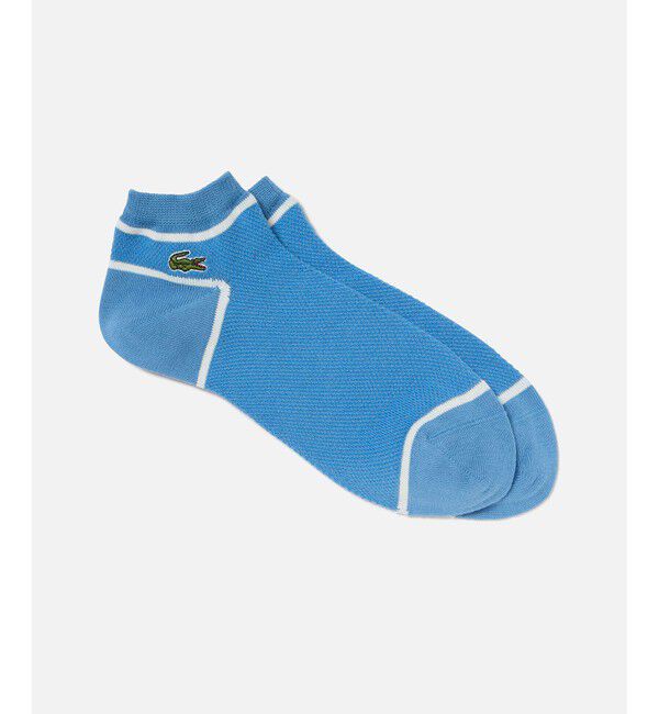 LACOSTE「鹿の子地アンクルソックス」|ソックス|ブルー