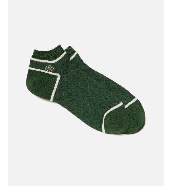 LACOSTE「鹿の子地アンクルソックス」|ソックス|グリーン