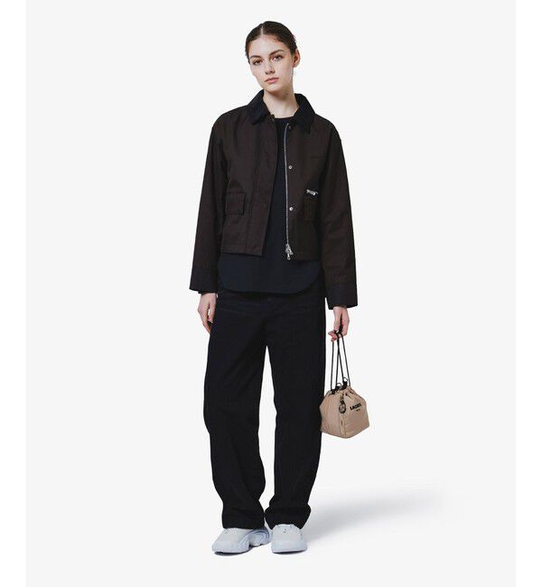 LACOSTE「コーデュロイカラーショート丈 ジップアップブルゾン」|ブルゾン・スタジャン|