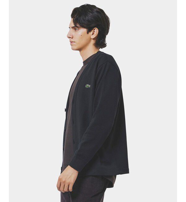 LACOSTE「ヘビーウェイトシングルジャージカーディガン」|カーディガン|