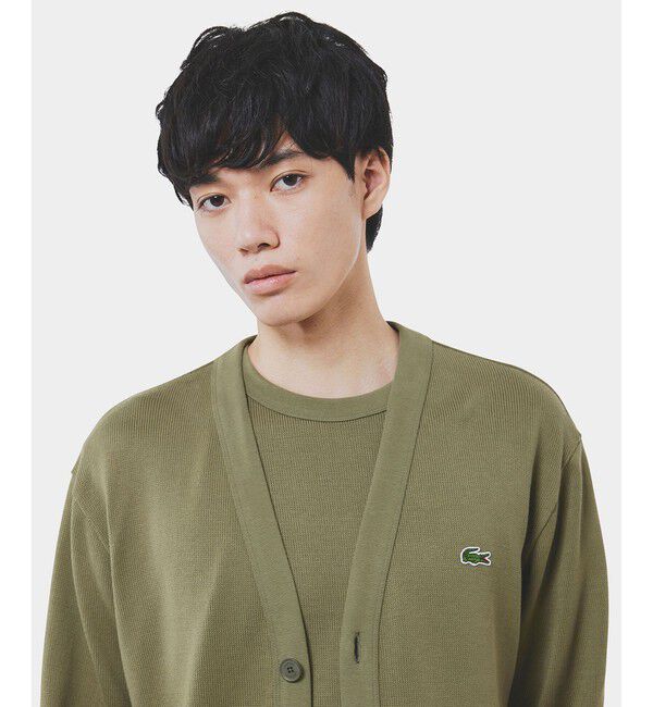 LACOSTE「ヘビーウェイトシングルジャージカーディガン」|カーディガン|