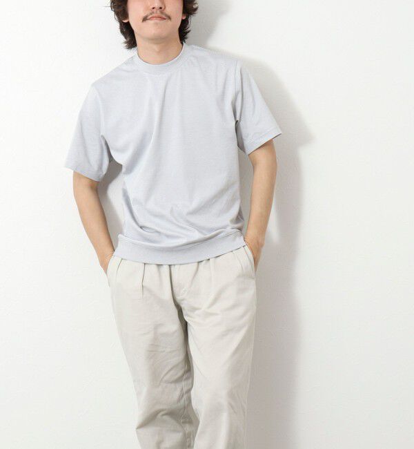 NOLLEY'S goodman「《ビジカジ対応》セミシルケットスムース ボーダードレスTシャツ 25SS」|Tシャツ・カットソー|