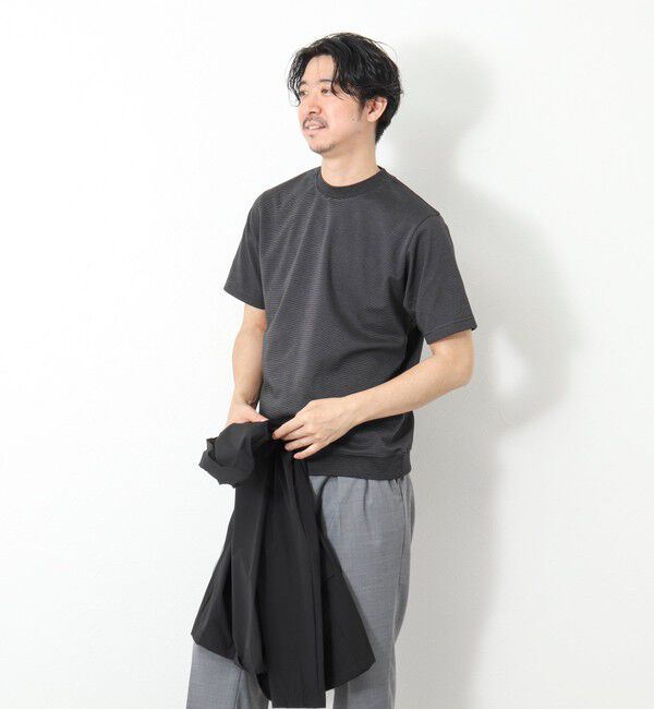 NOLLEY'S goodman「《ビジカジ対応》セミシルケットスムース ボーダードレスTシャツ 25SS」|Tシャツ・カットソー|