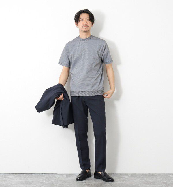 NOLLEY'S goodman「《ビジカジ対応》セミシルケットスムース ボーダードレスTシャツ 25SS」|Tシャツ・カットソー|