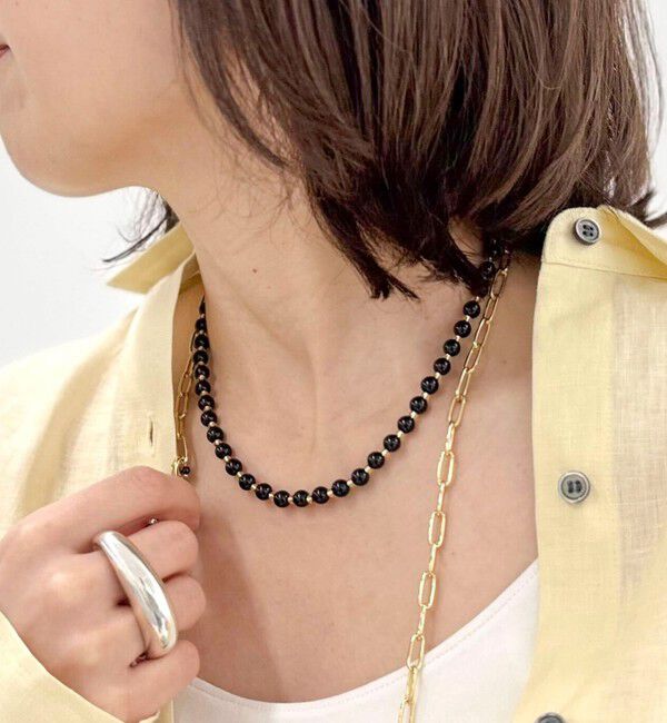 grace grace「【grace grace/グラスグラス】ラウンド天然石ネックレス」|ネックレス|