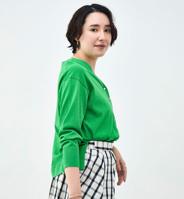 NOLLEY'S「【一部WEB限定カラー】《手洗い可能》エアリータッチゆったりVネックカーディガン」|カーディガン|