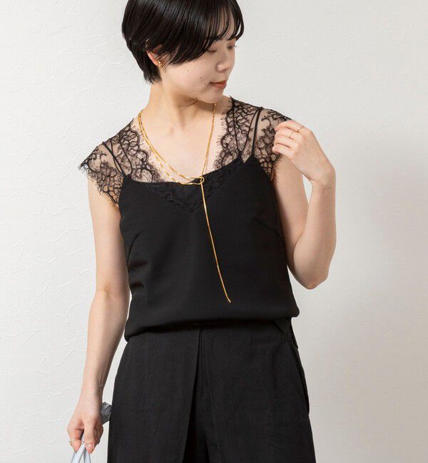 NOLLEY'S sophi「ウォッシャブルVIN-SATIN WITH LACE CAMI」|シャツ・ブラウス|
