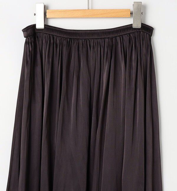 NOLLEY'S sophi「ウォッシャブル割織サテンギャザースカート」|フレア|