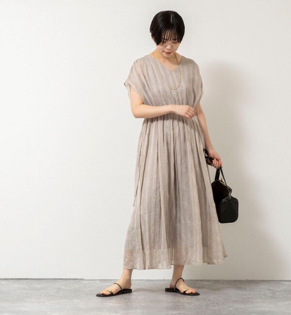 NOLLEY'S「【WEB限定】ウォッシャブルシアーチェックワンピース」|ワンピース|