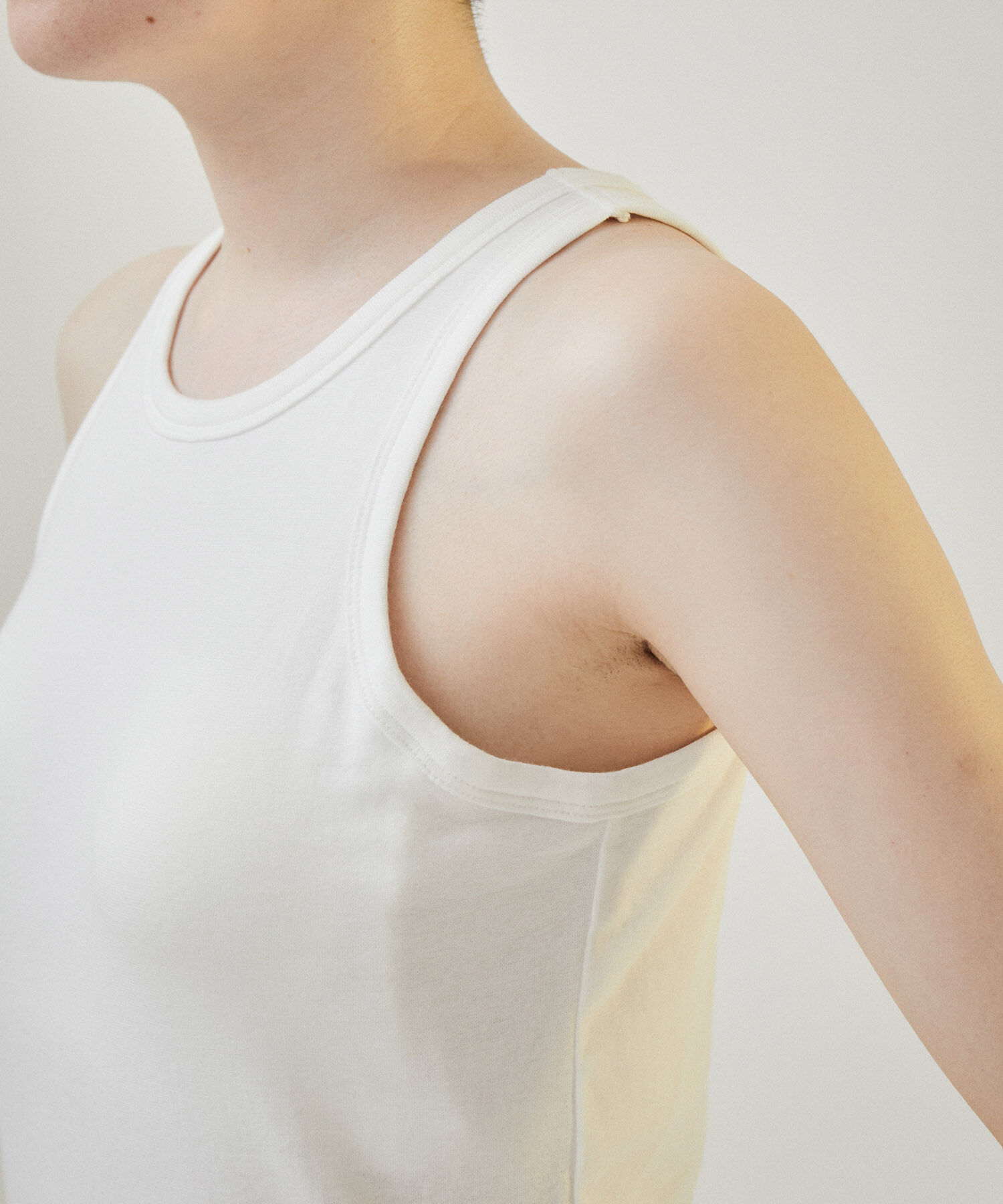 SALON adam et rope'「【Smile Cotton】カップ付きアメリカンスリーブタンクトップ」|タンクトップ|