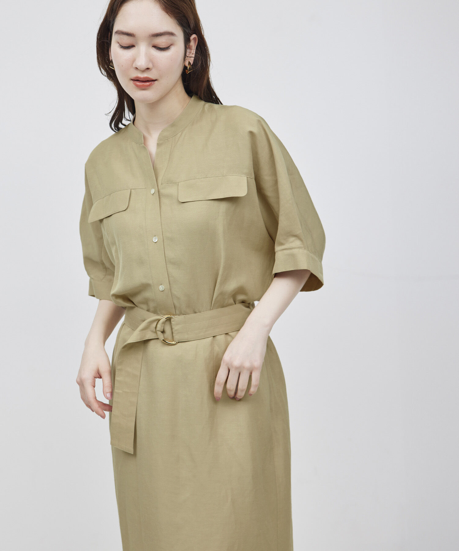 ROPE「スキッパーIラインワンピース」|ワンピース|