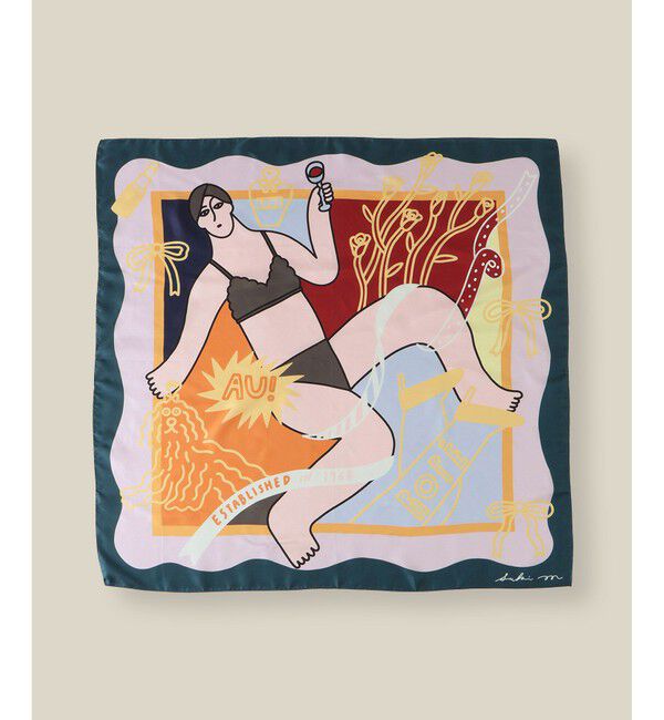 ROPE「【4 ARTIST for ROPE'】コラボ シルクスカーフ/Lサイズ」|バンダナ・スカーフ|