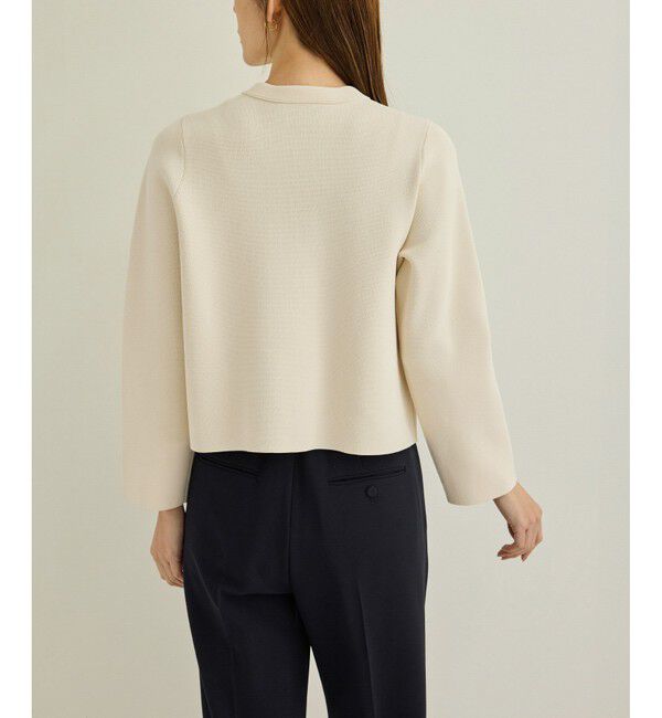 ROPE「ニットジャケット/イージーケア」|ノーカラージャケット|