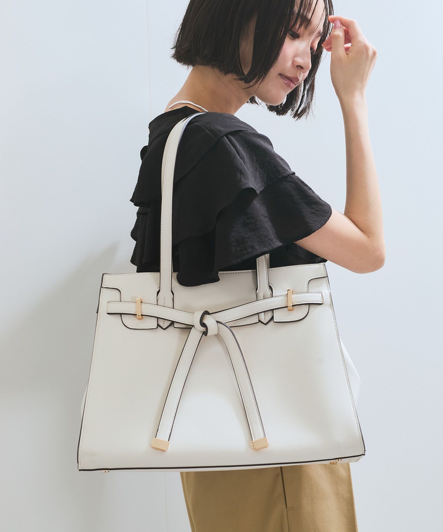 VIS「【A4収納】フラップタイトートバッグ」|トートバッグ|