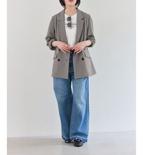 VIS「美easyリネンライクテーラードジャケット/イージーケア・接触冷感・セットアップ対応」|テーラードジャケット|