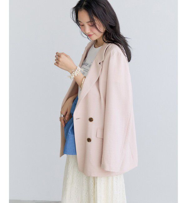 VIS「美easyリネンライクテーラードジャケット/イージーケア・接触冷感・セットアップ対応」|テーラードジャケット|