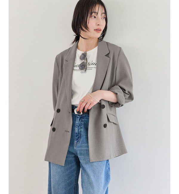VIS「美easyリネンライクテーラードジャケット/イージーケア・接触冷感・セットアップ対応」|テーラードジャケット|