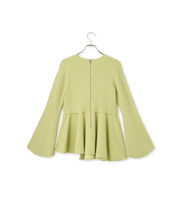 ADAM ET ROPE'「【サステナブル】・【定番人気】ペプラムコンビニットプルオーバー」|Tシャツ・カットソー|