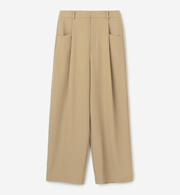 GYMPHLEX「Gymphlex | タック ワイドイージーパンツ WOMEN」|チノ|