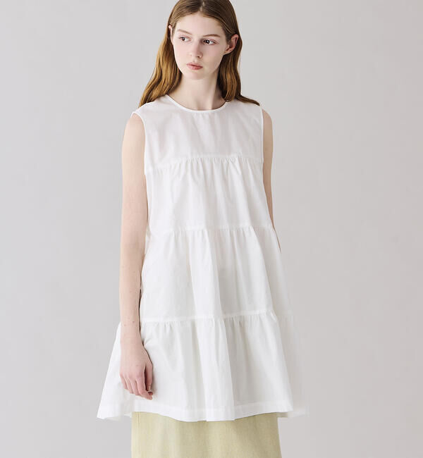 GYMPHLEX「Gymphlex | コットンブロード ティアードチュニック WOMEN」|ワンピース|