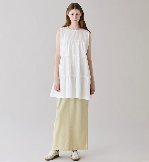 GYMPHLEX「Gymphlex | コットンブロード ティアードチュニック WOMEN」|ワンピース|