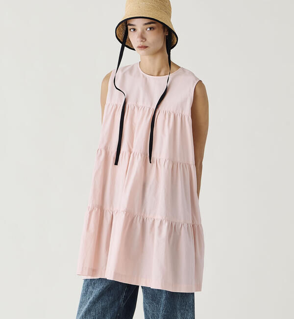 GYMPHLEX「Gymphlex | コットンブロード ティアードチュニック WOMEN」|ワンピース|