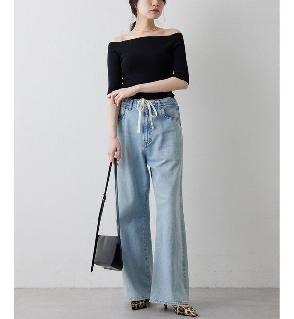 THE PAUSE「【THE PAUSE】オフショルハーフスリーブプルオーバー」|ニット・セーター|