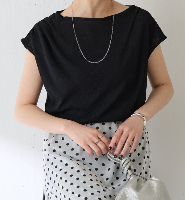  「【上品見えカットソー/シアー】アシメタックフレンチカットソー」|Tシャツ・カットソー|