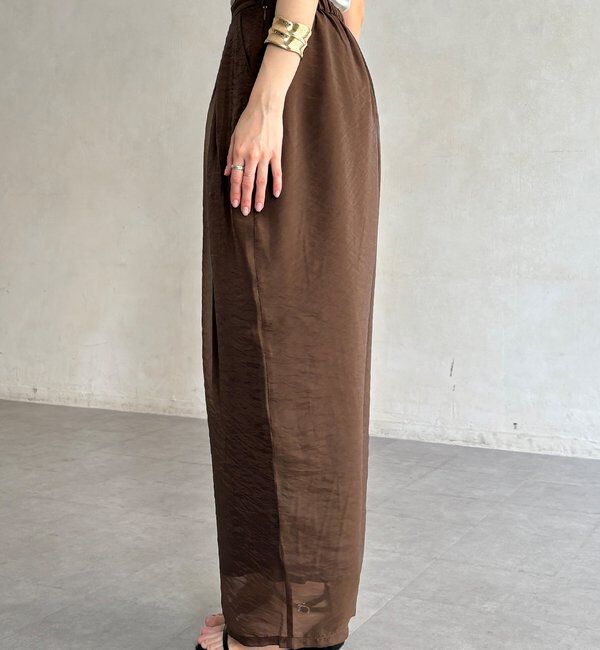  「【WEB限定】オーガンジータックパンツ」|チノ|