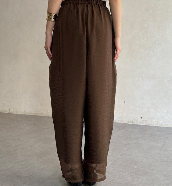  「【WEB限定】オーガンジータックパンツ」|チノ|