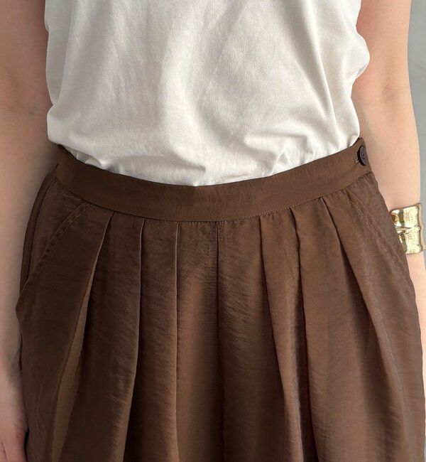  「【WEB限定】オーガンジータックパンツ」|チノ|