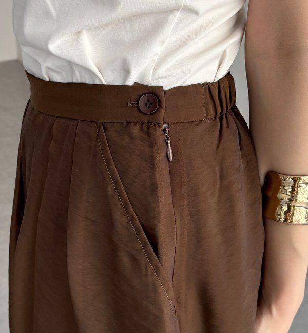  「【WEB限定】オーガンジータックパンツ」|チノ|