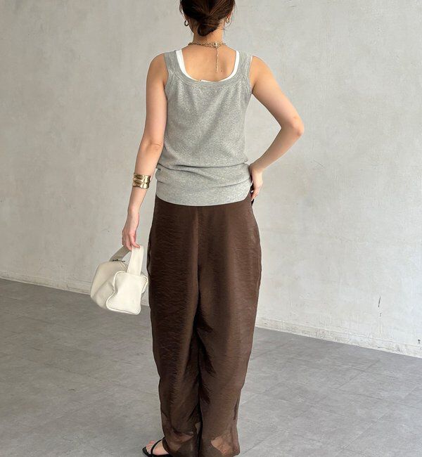  「【WEB限定】オーガンジータックパンツ」|チノ|