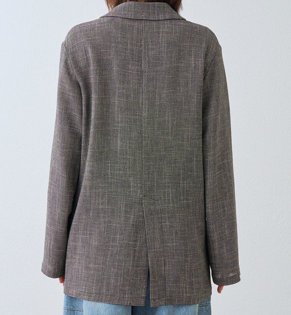  「予約【洗練されたムードに】カラミチェックオーバージャケット」|テーラードジャケット|