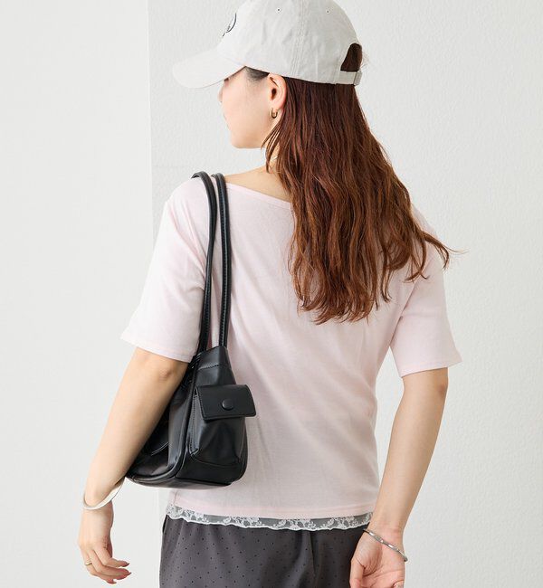  「レースドッキングオフショル半袖Tシャツ」|Tシャツ・カットソー|