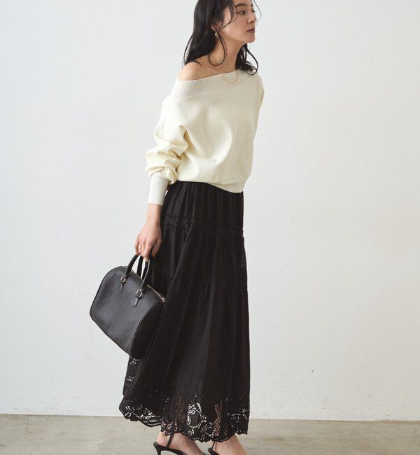  「ジョーゼットオフショルニット」|ニット・セーター|