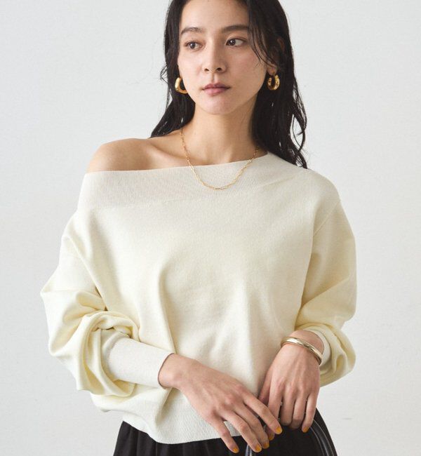  「ジョーゼットオフショルニット」|ニット・セーター|