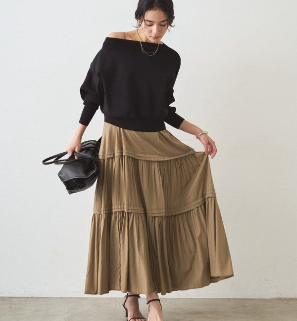  「ジョーゼットオフショルニット」|ニット・セーター|