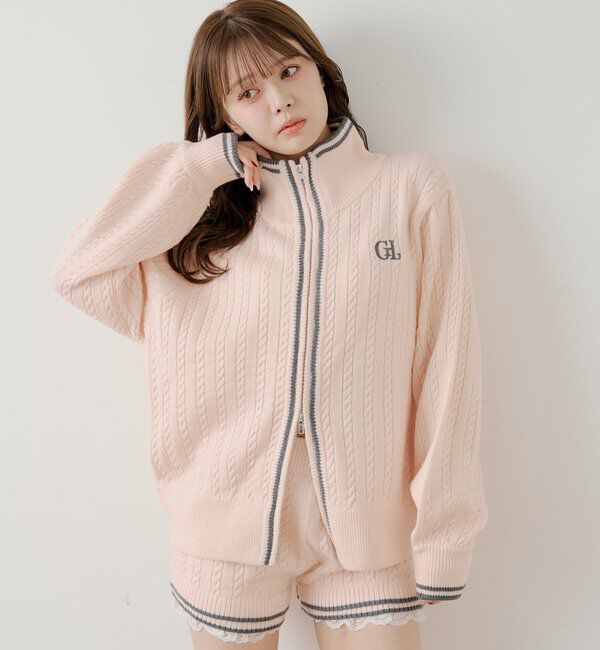  「【セットアップ対応】ダブルジップルーズニット」|ニット・セーター|