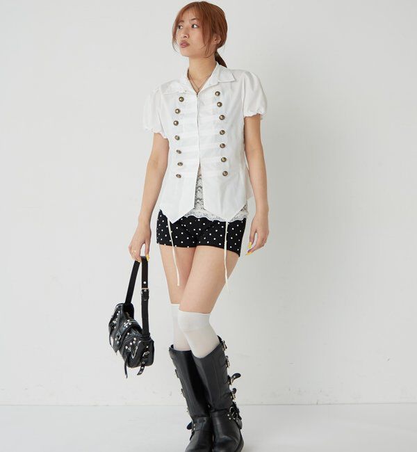  「【SLOPPY/スロッピー】リブショートパンツ」|チノ|