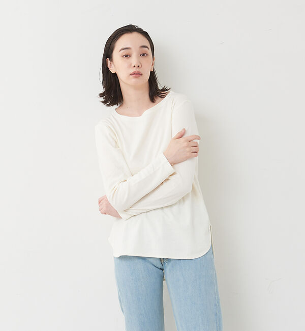 collex「【新色登場】ウール混 リラックスロングスリーブプルオーバー」|Tシャツ・カットソー|ホワイト