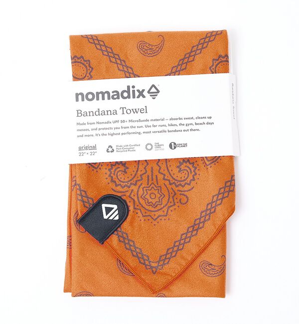 ABAHOUSE「【NOMADIX / ノマディックス】Bandana Towel: Paisle」|タオル|オレンジ