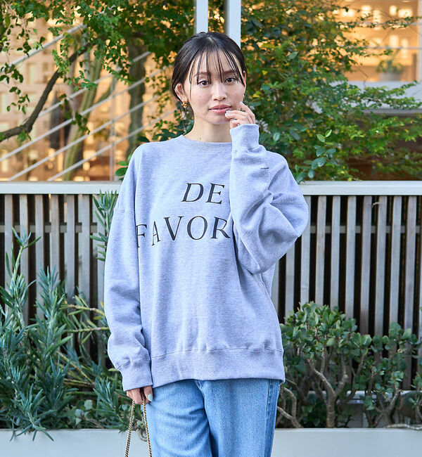 Rouge vif「オーバーサイズロゴスウェット」|スウェット・ジャージ|