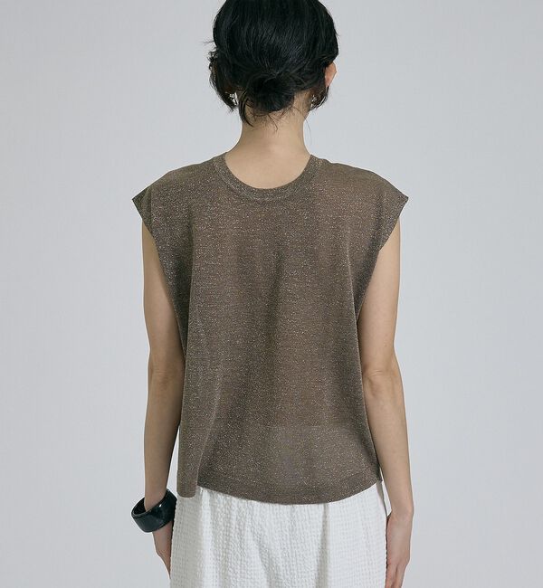 qualite「【前後着用可能！】ラメ2WAYニット【予約】」|ベスト・ジレ|