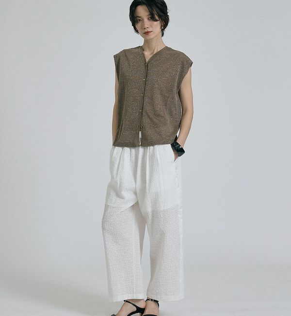 qualite「【前後着用可能！】ラメ2WAYニット【予約】」|ベスト・ジレ|