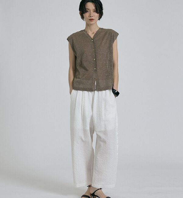 qualite「【前後着用可能！】ラメ2WAYニット【予約】」|ベスト・ジレ|