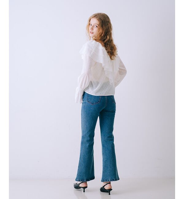 SELFIST「ラッフルドビーストライプブラウス」|シャツ・ブラウス|