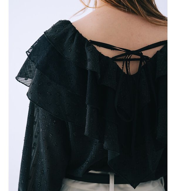 SELFIST「ラッフルドビーストライプブラウス」|シャツ・ブラウス|